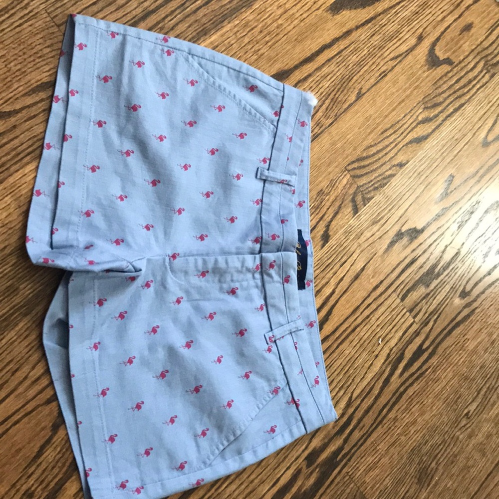 Blue flamingo shorts!!